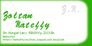 zoltan mateffy business card